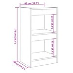 vidaXL Bibliothèque/Séparateur de pièce chêne artisanal 40x30x72 cm
