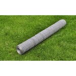 vidaXL Grillage pour volière Acier galvanisé 25 x 0 75 m Argenté