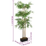 vidaXL Bambou artificiel 380 feuilles 80 cm vert