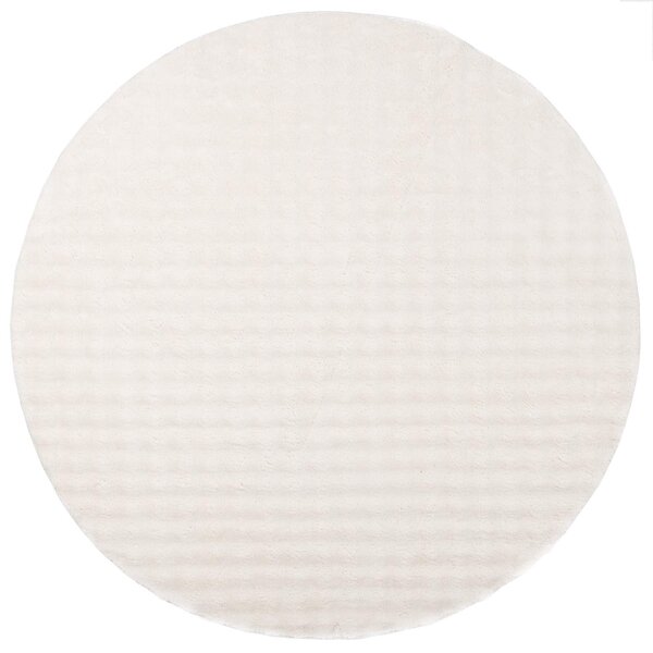 vidaXL Tapis de surface Rond HUARTE Crème Ø 200 CM Polyester
