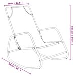 vidaXL Chaises longues à bascule lot de 2 crème acier et textilène
