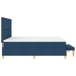 vidaXL Lit Box Spring avec Matelas & Banc Bleu 180x200 cm Tissu