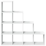 vidaXL Étagère séparatrice de pièce à 4 niveaux blanc 131 5x29x131 5cm