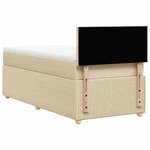 vidaXL Sommier à lattes de lit avec matelas Crème 80x200 cm Tissu