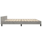 vidaXL Cadre de lit sans matelas gris clair 200x200 cm velours
