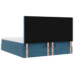 vidaXL Cadre de lit ottoman avec matelas bleu foncé 200x200 cm velours