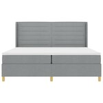 vidaXL Lit à ressorts avec matelas Gris clair 140 x 200 cm tissu