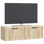 vidaXL Meuble TV mural Chêne Sonoma 98 x 31 x 30 cm Bois d'ingénierie