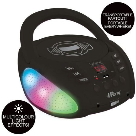LEXIBOOK - iParty Bluetooth Light Lecteur CD - USB - La Poste