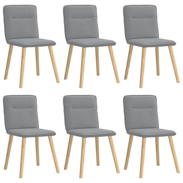 vidaXL Chaises à manger lot de 6 gris clair tissu