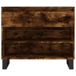 vidaXL Armoire à chaussures Chêne fumé 70x36x60 cm Bois d'ingénierie