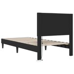 vidaXL Cadre de lit avec bandes LED Noir 80 x 200 cm Simili cuir