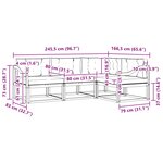 vidaXL Ensemble de canapés d'extérieur 3 pc Blanc et crème Polyester
