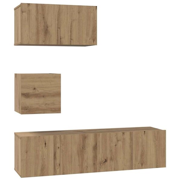 vidaXL Ensemble meuble TV 4 Pièces chêne artisanal 60 x 30 x 30 cm