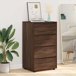 vidaXL Armoires de rangement 2 Pièces Chêne brun 60 x 48 x 105 cm