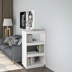 vidaXL Bibliothèque/Séparateur de pièce Blanc 60x35x103 cm Pin massif