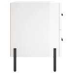 vidaXL Tables de chevet 2 Pièces blanc brillant 40x35x47 5 cm