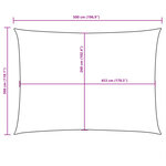vidaXL Voile de parasol tissu oxford rectangulaire 3x5 m crème