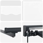 vidaXL Auvent rétractable manuel Blanc 4 5 × 3 5 m