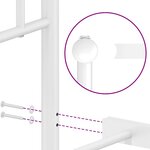 vidaXL Cadre de lit métal sans matelas et tête de lit blanc 193x203 cm