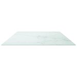 vidaXL Dessus de table blanc 120x65 cm 8 mm verre trempé design marbre