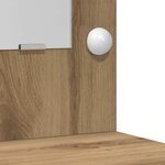 vidaXL Ensemble de table de maquillage avec LED 2 Pièces Chêne artisanal