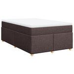 vidaXL Sommier à lattes de lit et matelas marron foncé 120x190cm tissu