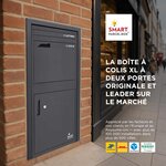 Boîte à colis Extra Large Noir 2 portes Acier galvanisé SMART PARCEL BOX™