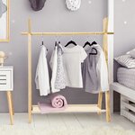 Storage solutions Porte-vêtements pour enfants à 1 niveau Bois de pin