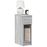vidaXL Tables de chevet avec tiroir 2 Pièces sonoma gris 20x36x60 cm
