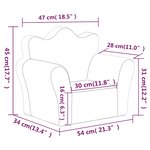 vidaXL Canapé pour enfants gris clair avec étoiles peluche douce