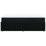 vidaXL Sommier à lattes de lit avec matelas noir 120x190 cm tissu
