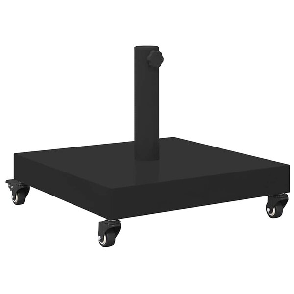vidaXL Socles de parasol d'extérieur Noir 45 x 45 x 32 cm Acier  béton