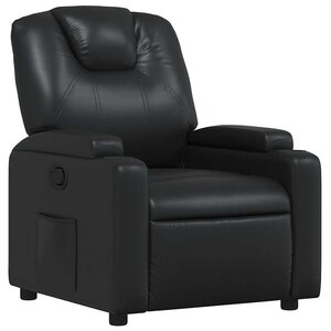 vidaXL Fauteuil inclinable en similicuir noir