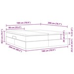 vidaXL Lit avec rangement et matelas Gris clair 180 x 200 cm Velours