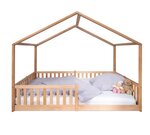 Lit cabane Enno 90x200 en bois naturel