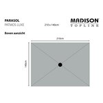 Madison Parasol Patmos Luxe Rectangulaire 210x140 cm Rouge brique