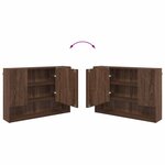 vidaXL Armoire Miroir de Salle de Bain Chêne marron 80 x 17 x 55 cm