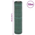 vidaXL Membrane anti-mauvaises herbes vert 0 5x10 m PP