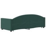vidaXL Lit de jour avec gigogne et tiroirs vert foncé 80x200cm velours