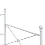 vidaXL Lit de jour avec lit gigogne sans matelas blanc 100x200cm acier