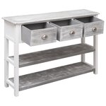 vidaXL Buffet Gris antique 108x30x76 cm Bois de Paulownia massif