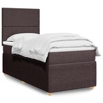 vidaXL Sommier à lattes de lit avec matelas Marron foncé 90x200 cm