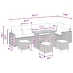 vidaXL Ensemble de canapé de jardin 10 Pièces Noir polyrotin