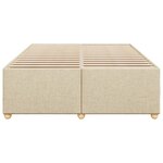vidaXL Cadre de lit sans matelas crème 140x200 cm tissu