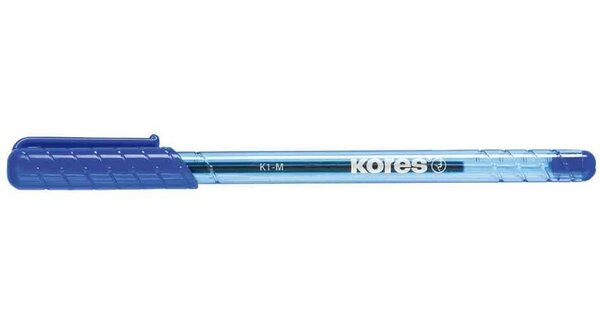 Stylo Bille K-PEN K1 Triangulaire Pointe Moyenne Bleu KORES