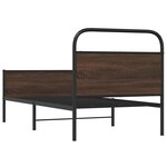 vidaXL Cadre de lit sans matelas 90x190cm chêne marron bois ingénierie