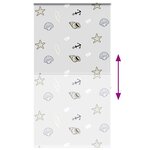 vidaXL Store enrouleur de douche avec cassette largeur du tissu 136 cm