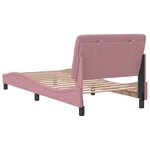 vidaXL Cadre de lit sans matelas rose 90x190 cm velours