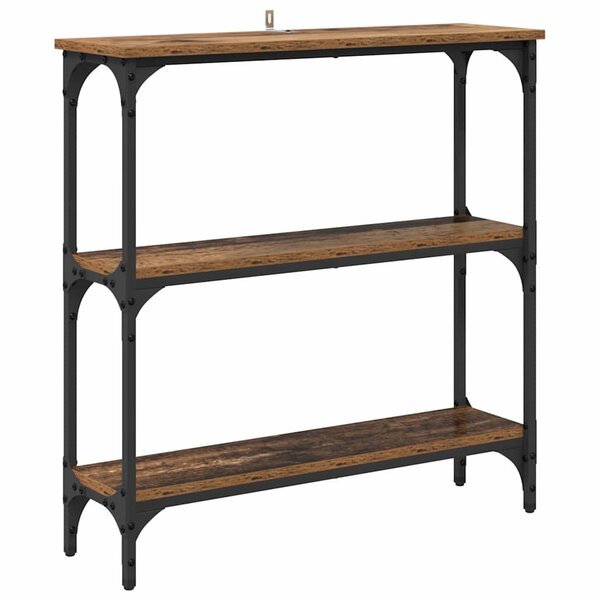 vidaXL Table console avec étagère Bois ancien 75 x 22.5 x 75 cm